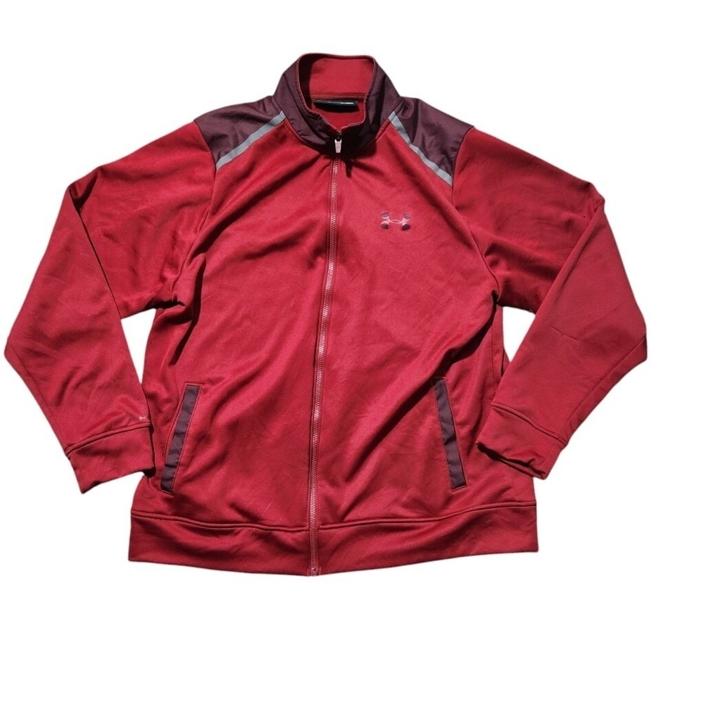 Under Armour Mens Track Jacket Red Size XL